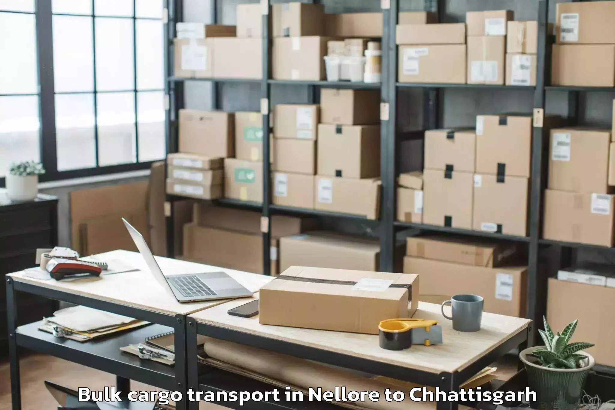 Top Nellore to Op Jindal University Raigarh Bulk Cargo Transport Available